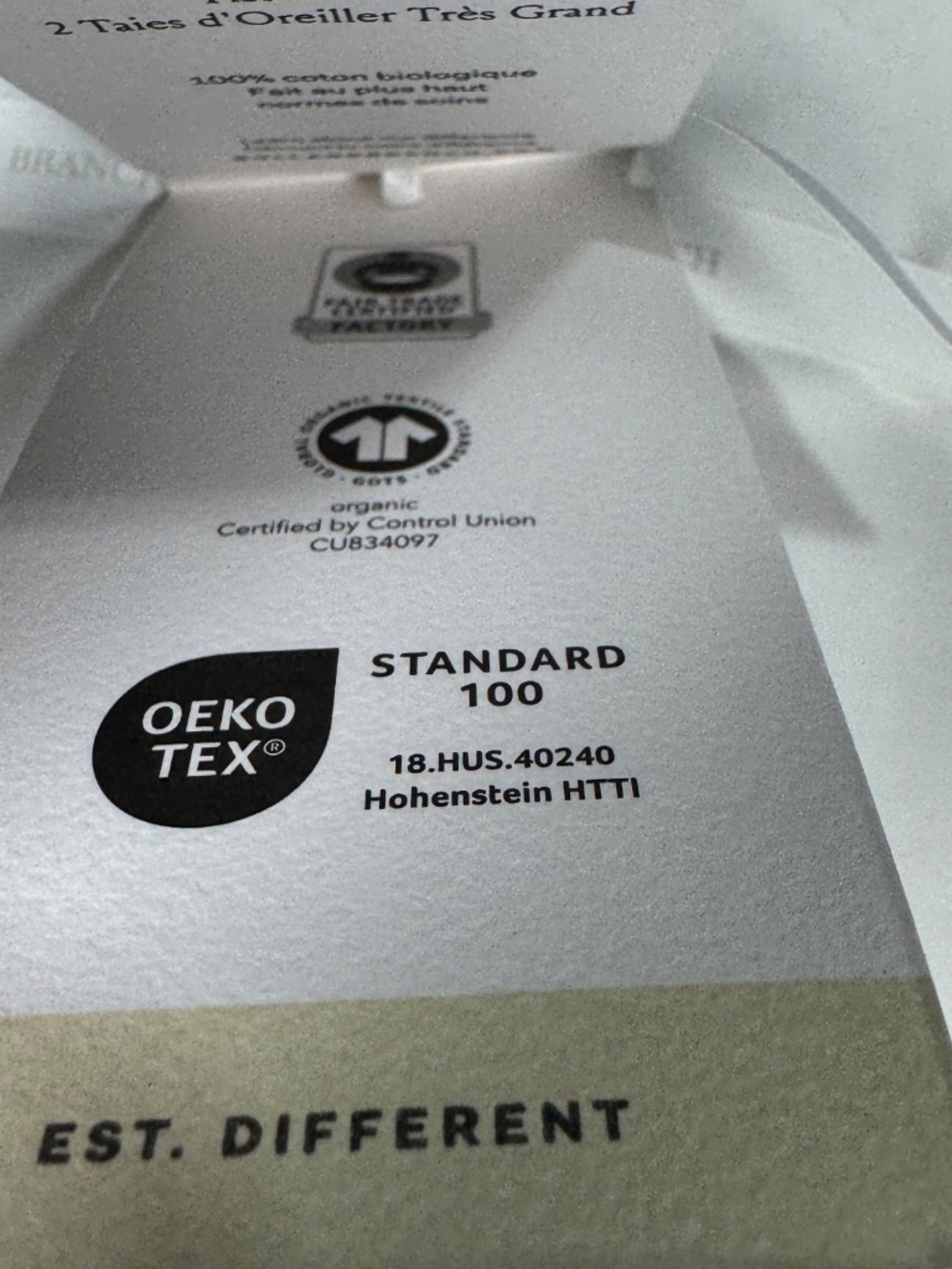 Boll & Branch Percale Hemmed Pillow Case Set of 2 King Size White NWT - Picture 2 of 3
